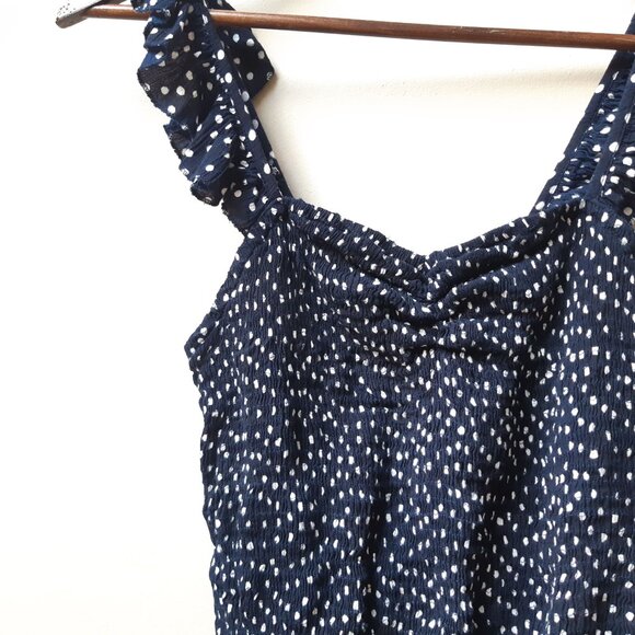 Navy Polka Dot Women's Top - Picture 3 of 5